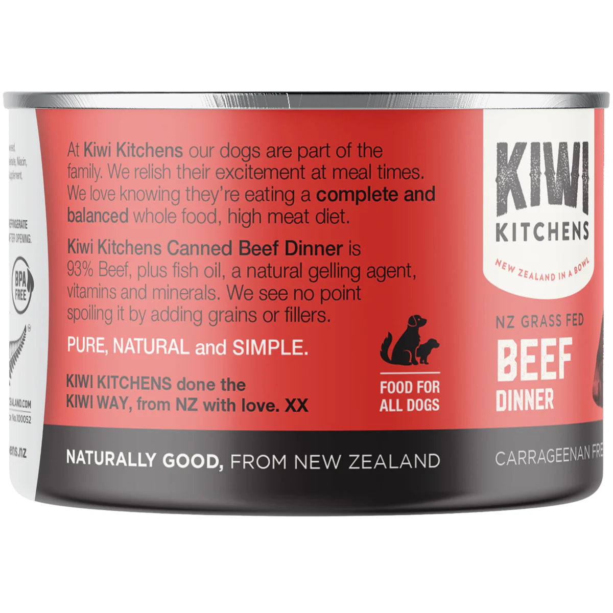 KIWI KITCHENS Adult Dog Wet Food Beef Dinner