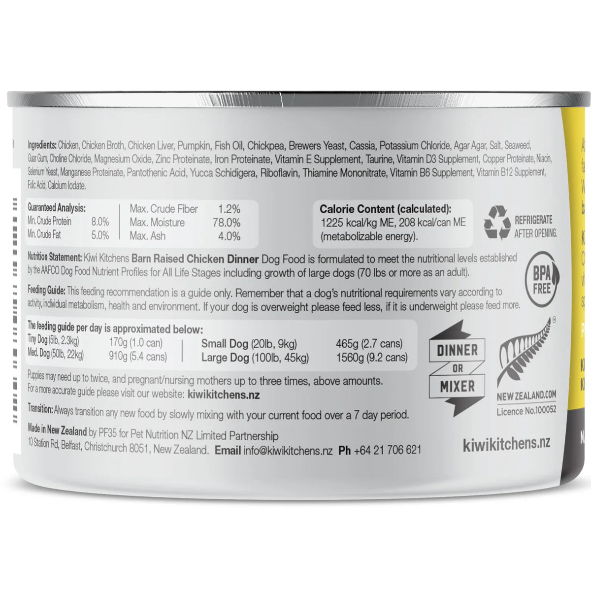 KIWI KITCHENS Adult Dog Wet Food Chicken Dinner