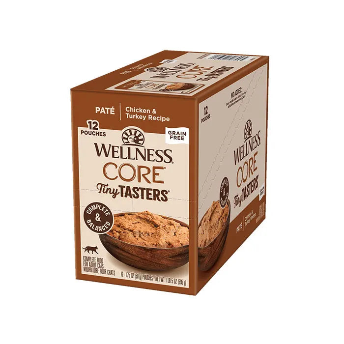 WELLNESS Core Wet Cat Food Tiny Tasters Smooth Pâté Chicken & Turkey Recipe