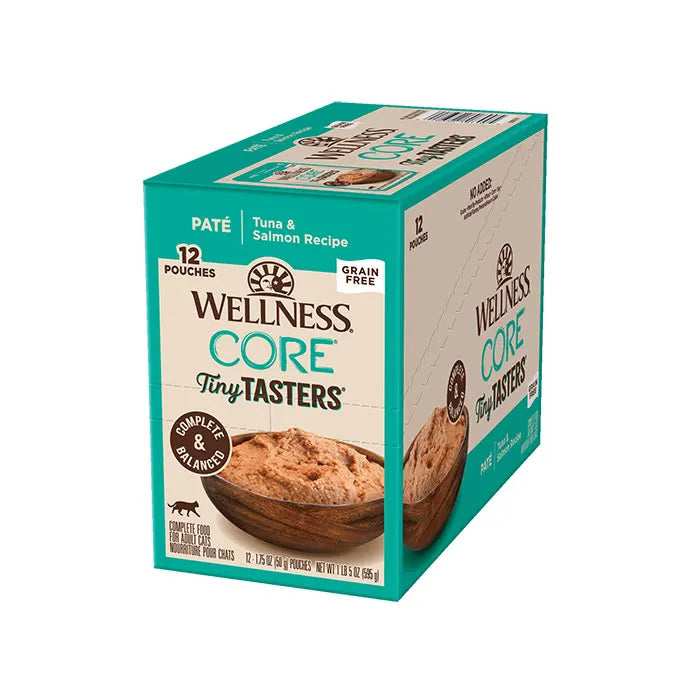 WELLNESS Core Wet Cat Food Tiny Tasters Smooth Pâté Tuna & Salmon Recipe