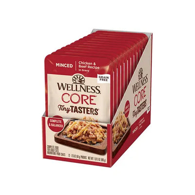 WELLNESS Core Wet Cat Food Tiny Tasters Gravy Chicken & Beef Recipe 50g x 12