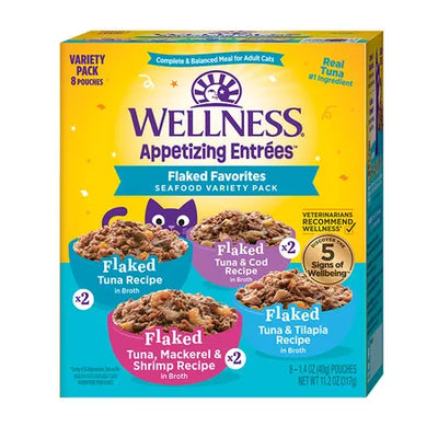 WELLNESS Core Wet Cat Food Appetizing Entrees Favourites Seafood Variety 40g x 8