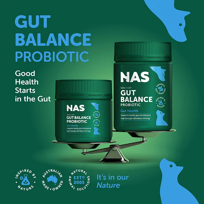 NAS Natural Animal Solutions - Gut Balance Probiotic Natural Blend Supplement