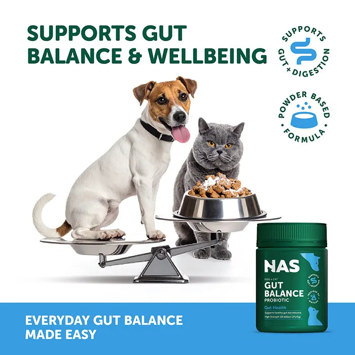 NAS Natural Animal Solutions - Gut Balance Probiotic Natural Blend Supplement
