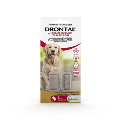 Drontal Allwormer Chew For Large Dogs 2 Pack
