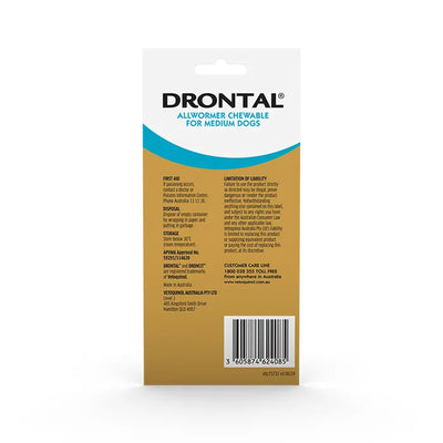 Drontal Allwormer Chew For Medium Dogs