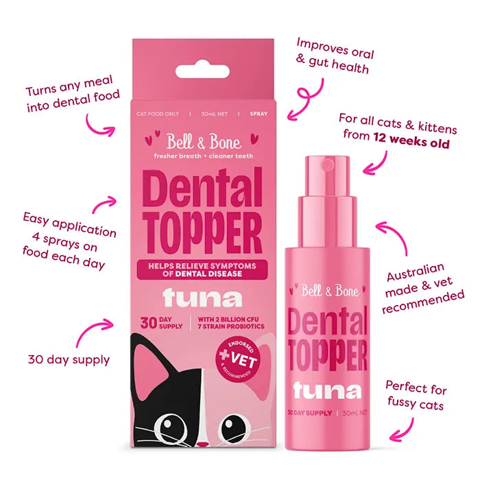 Bell and Bone Cat Dental Topper Spray - Tuna 30ml