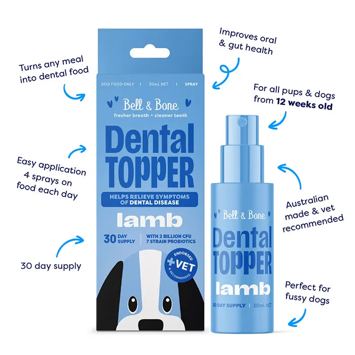 Bell and Bone Dog Dental Topper Spray - Lamb 30ml