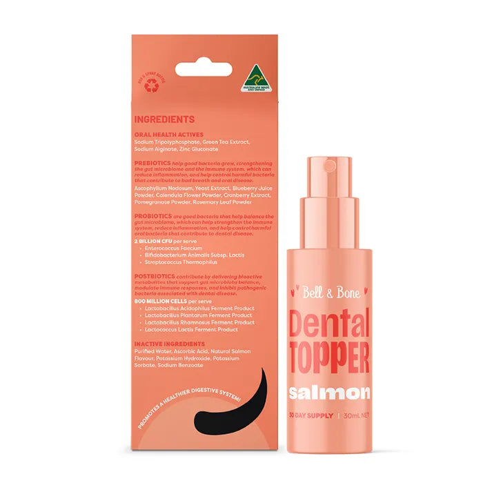 Bell and Bone Dog Dental Topper Spray - Salmon 30ml
