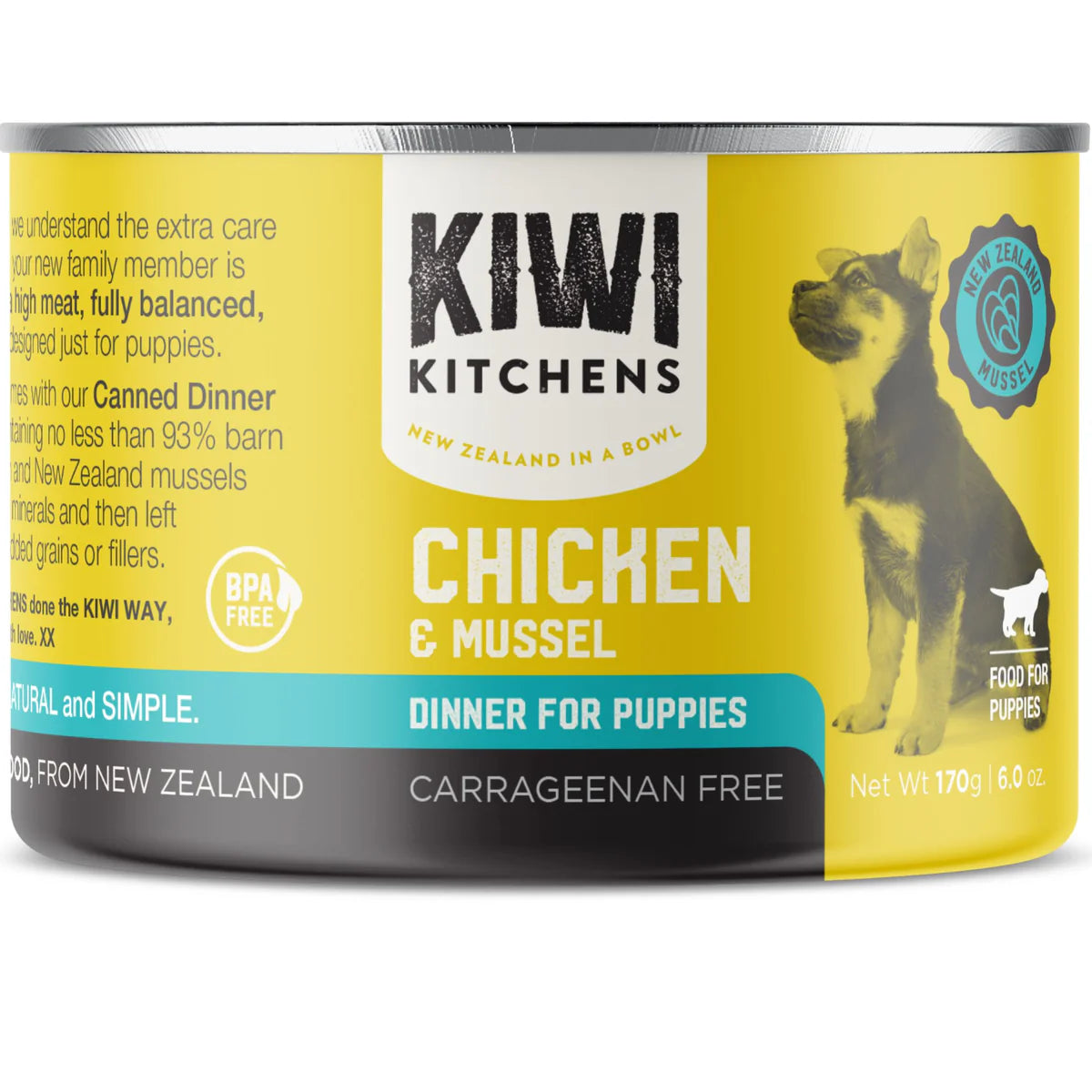 KIWI KITCHENS Puppy Wet Dog Food Chicken & Mussel Dinner