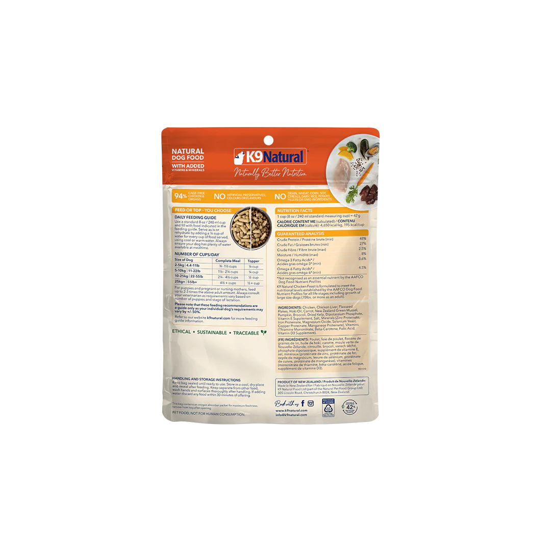 K9 Natural Chicken Feast Freeze-Dried Topper 100g