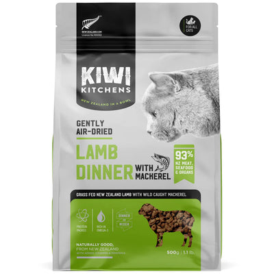 KIWI KITCHENS Air Dried Cat Dry Food Lamb And Mackerel Dinner 500g