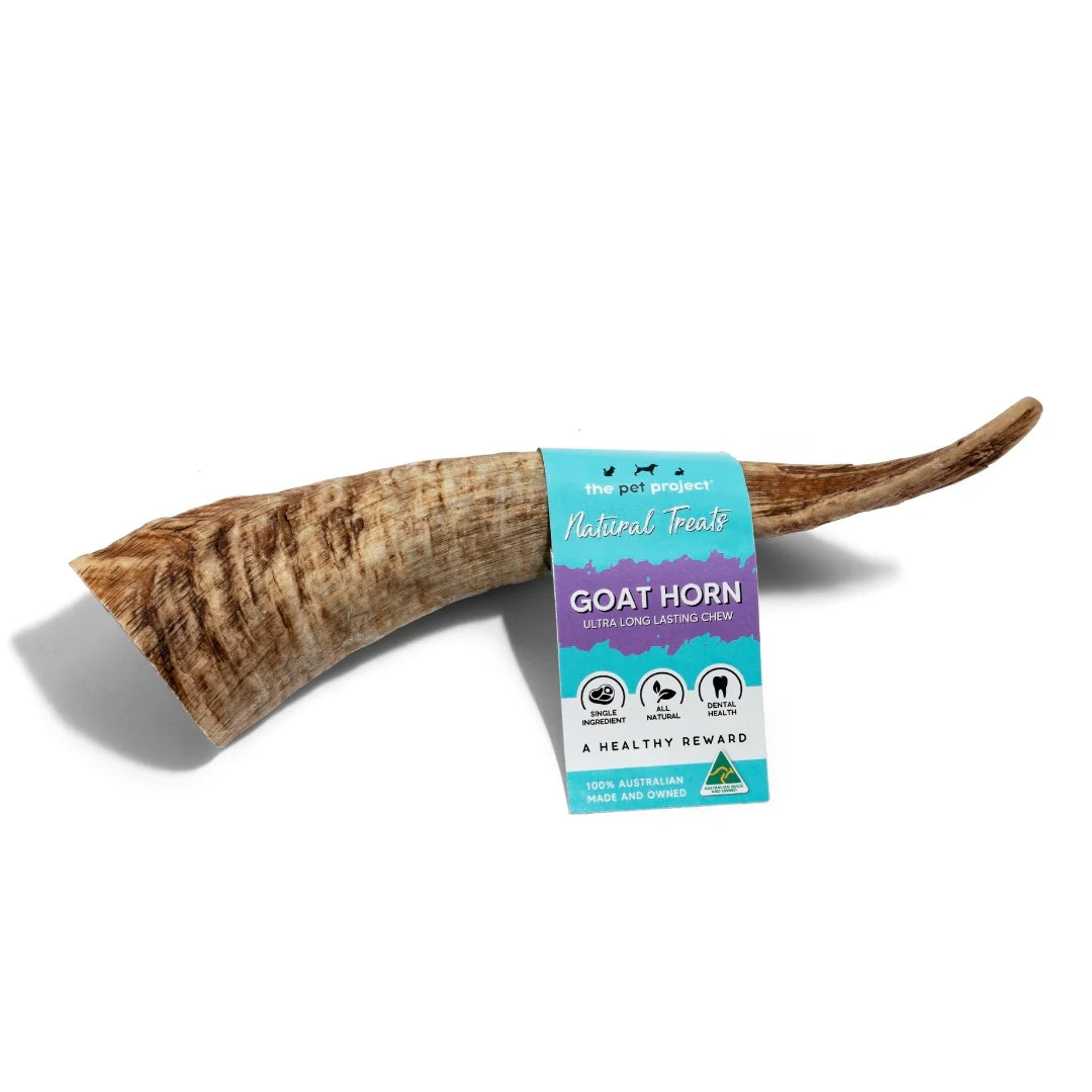 The Pet Projcet NATURAL WHOLE GOAT HORN Large Dog Treats