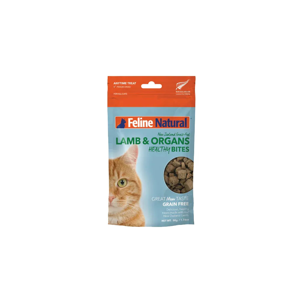 Feline Natural Lamb & Organs Healthy Bites Cat Treats 50g