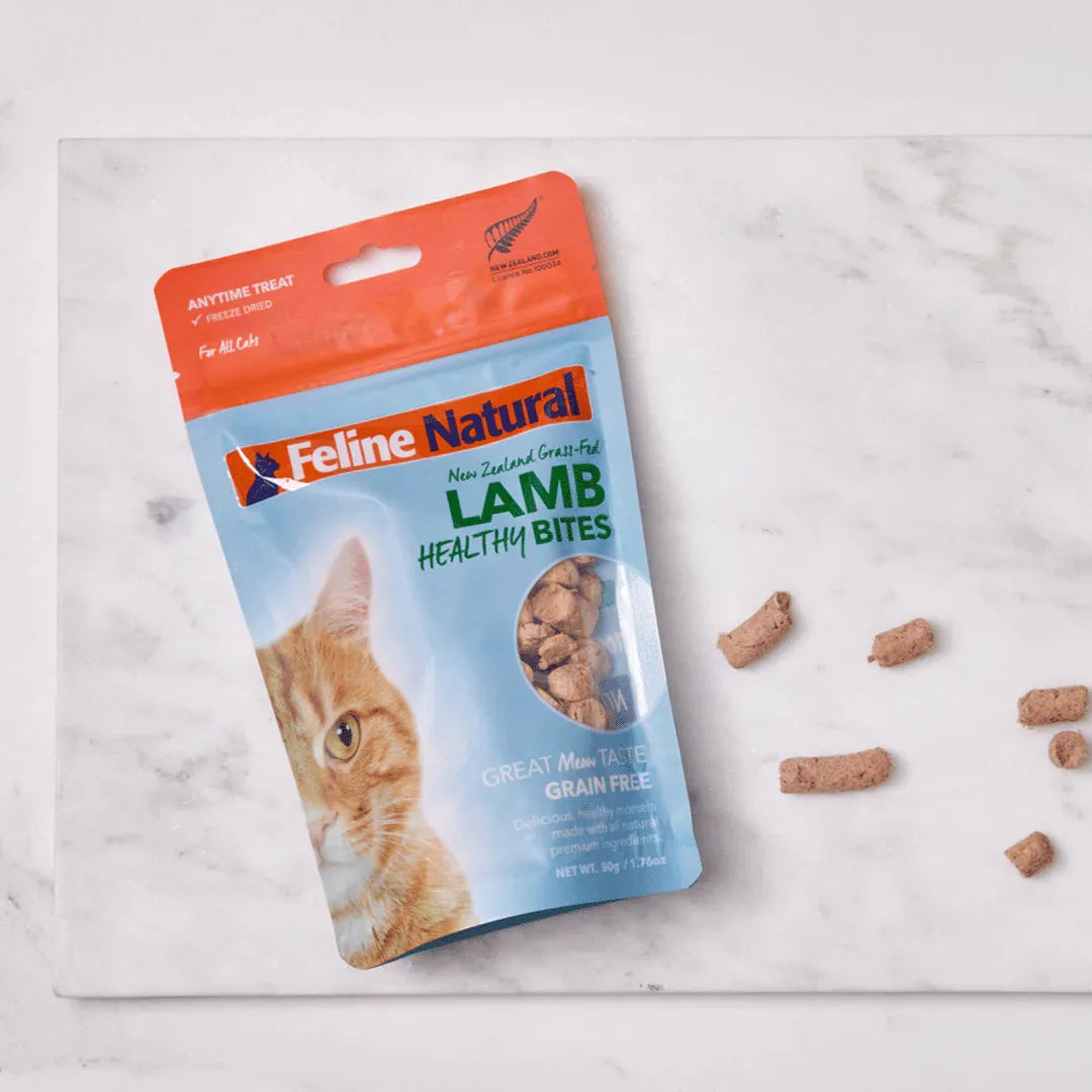 Feline Natural Lamb Healthy Bites Cat Treats 50g