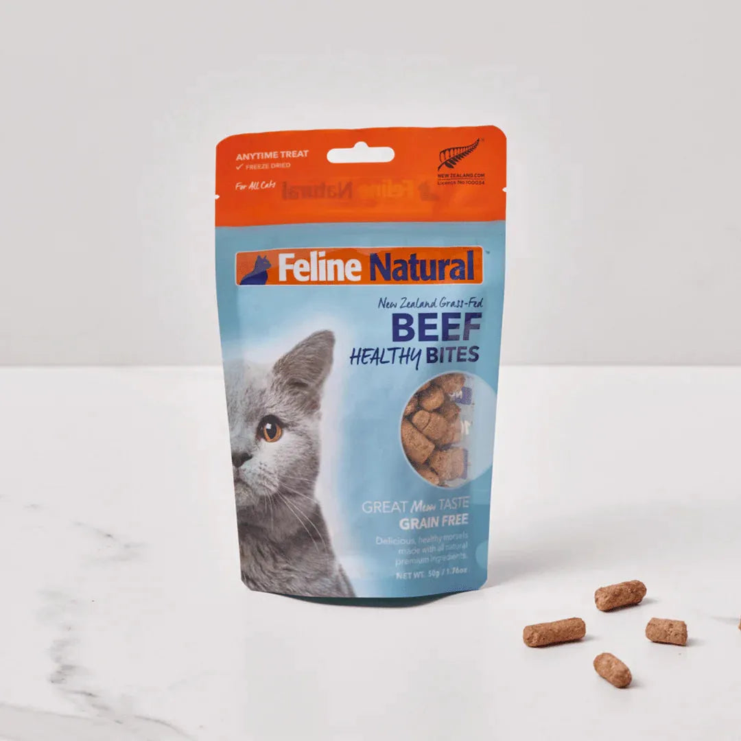 Feline Natural Beef & Organs Healthy Bites Cat Treats 50g