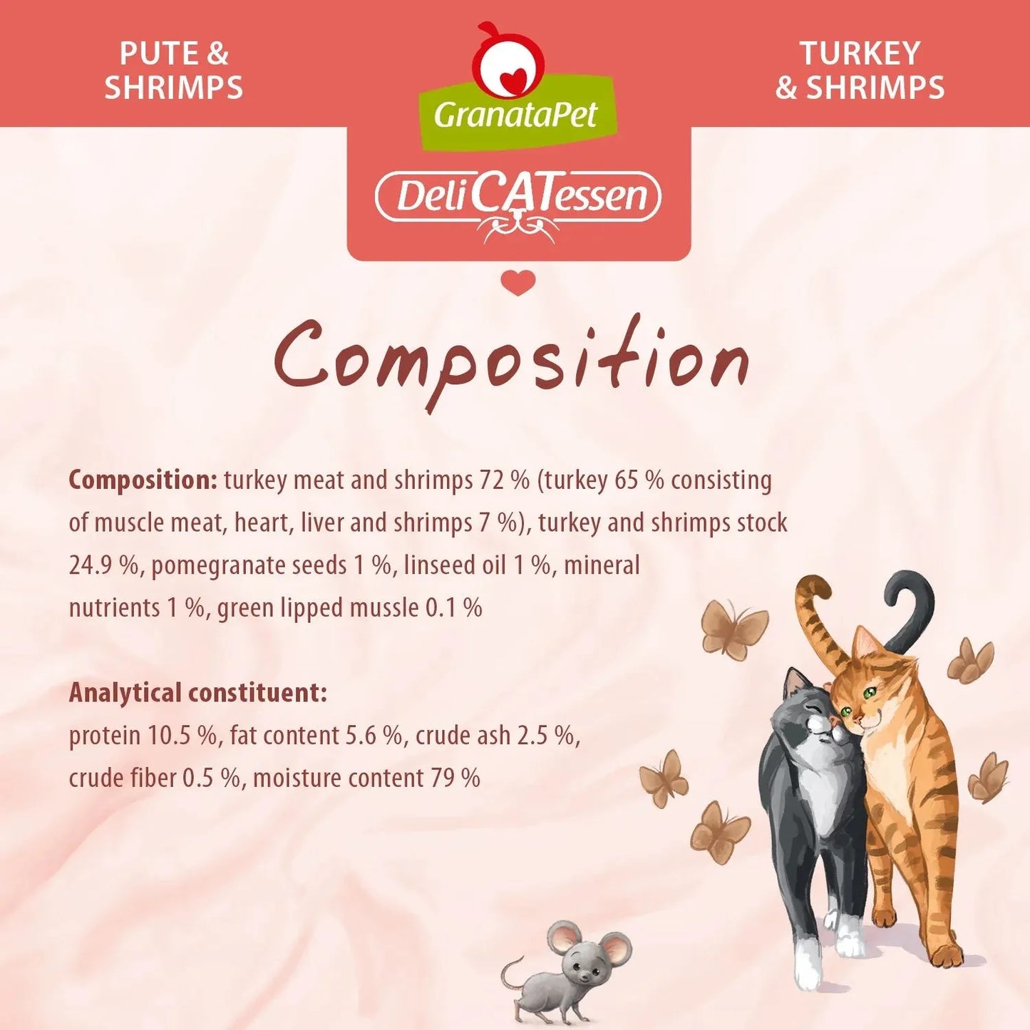 GranataPet Cat Can DeliCATessen - Turkey & Shrimps