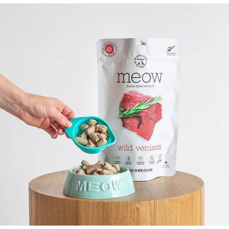 The New Zealand Natural Meow Freeze Dried Cat Food Wild Venison