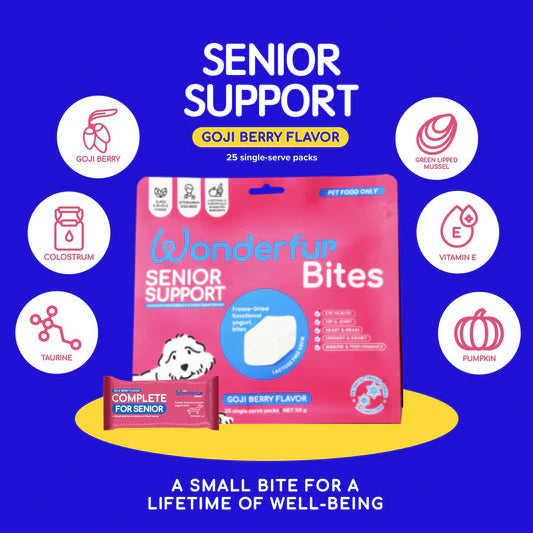 Wonderfur Bites Freeze-Dried Yogurt Senior Support for Dogs