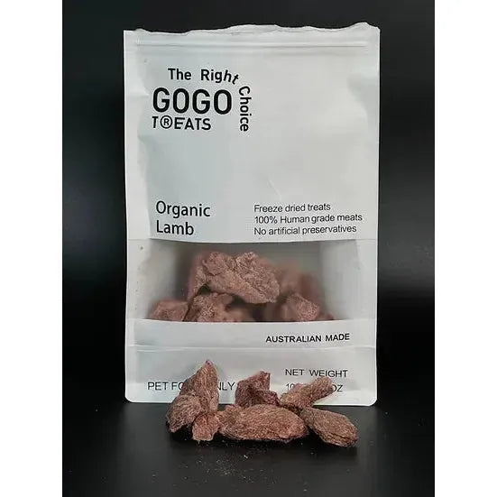 GOGO TREATS - Freeze-Dried Organic Lamb 100g