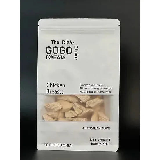 GOGO TREATS - Freeze-Dried Chicken Breasts 30g/100g