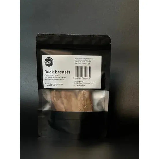 GOGO TREATS - Freeze-Dried Duck Breasts 30g