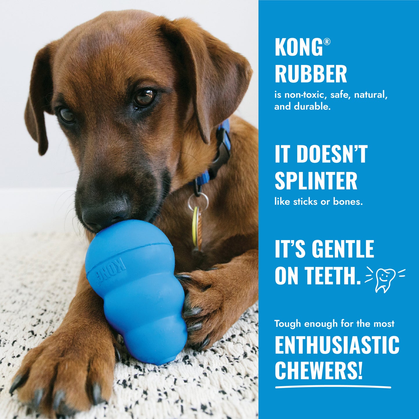 KONG Dog Toy Classic Rubber Puppy Assorted Color