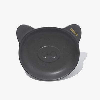 BRIDGE.DOG PIGGY DISH CHARCOAL GRAY FACE (MATTE)