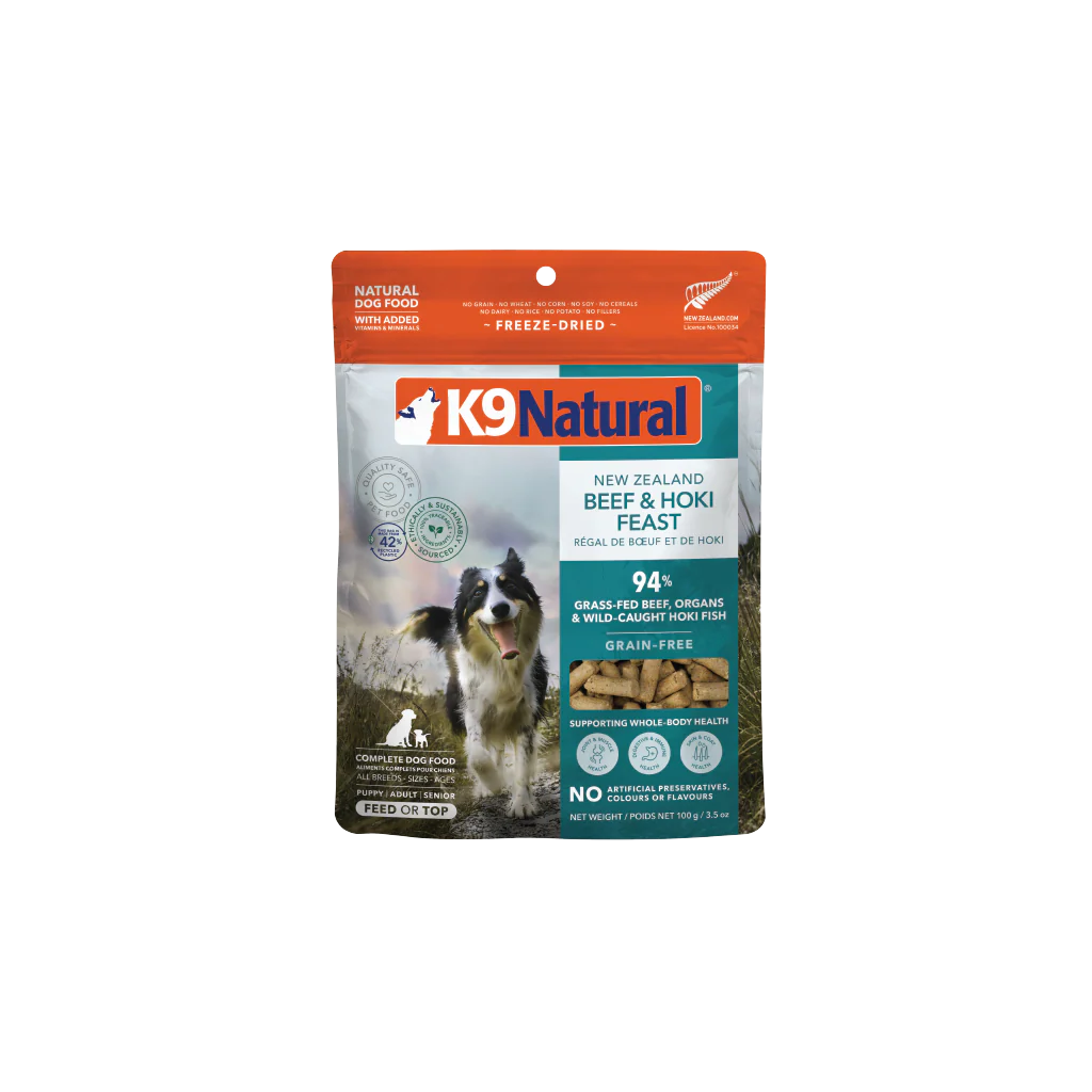 K9 Natural Hoki & Beef Freeze-Dried Topper 100g