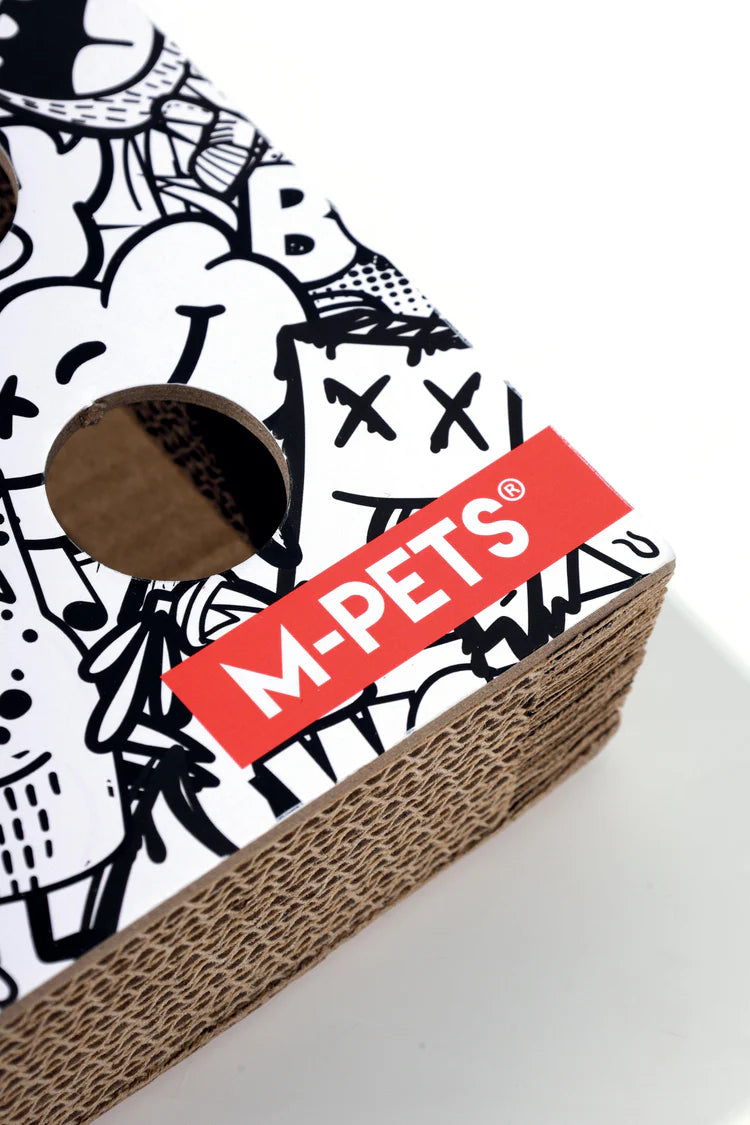 M-Pets URBANSTYLE Freestyle Cat Scratcher - Black & White