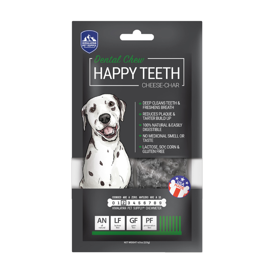 Himalayan Dog Chew Happy Teeth Cheese-Char with Activated Charcoal Large