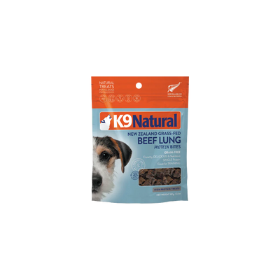 K9 Natural Beef Lung Protein Bites Dog Treats 50g