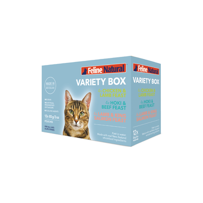 Feline Natural Variety Box Pouch Cat Food 85g x 12