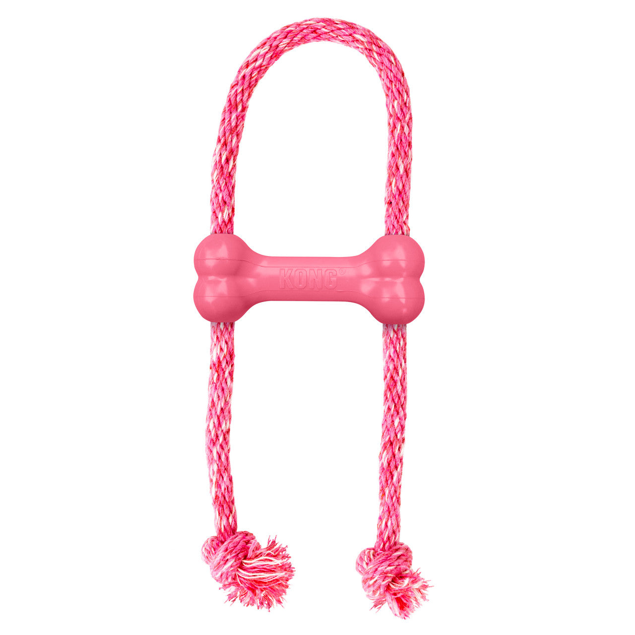 KONG Dog Toy Puppy Goodie Bone With Rope XSmall Assorted Color