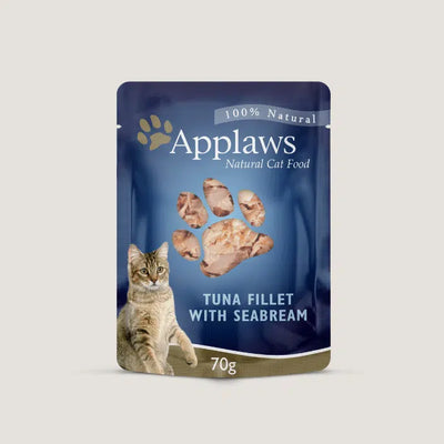 Applaws Tuna Fillet with Seabream in Broth Wet Cat Food Pouch 70g