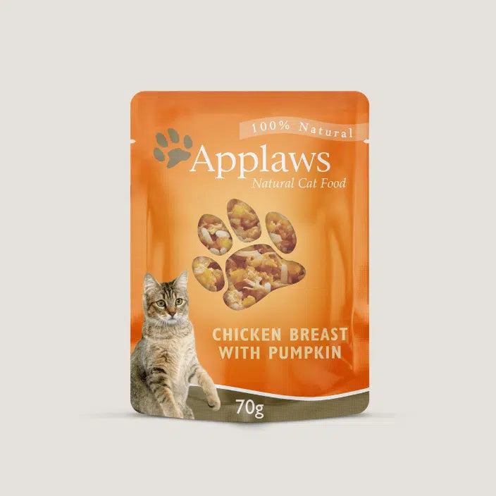 Applaws Chicken Breast with Pumpkin in Broth Wet Cat Food Pouch 70g