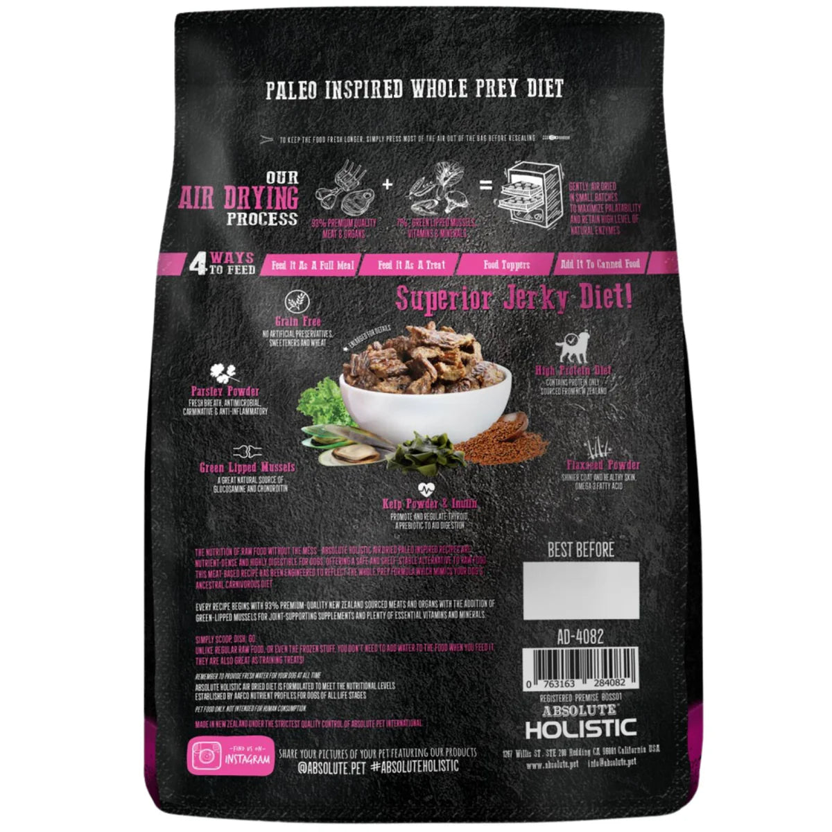 Absolute Holistic Air Dried Dog Food | Beef and Hoki 1Kg