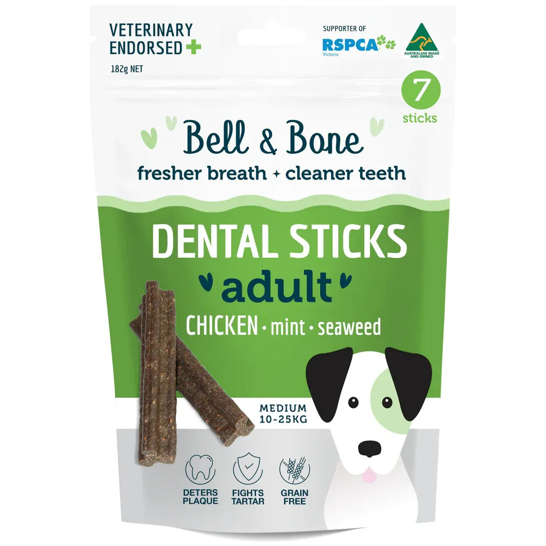 Bell and Bone Dog Dental Sticks - Chicken, Mint and Seaweed