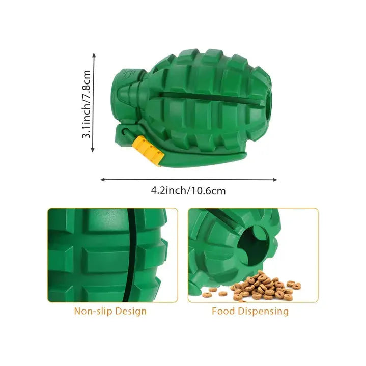 PETOPIA Ultra Tough Dog Toy Hand Grenade