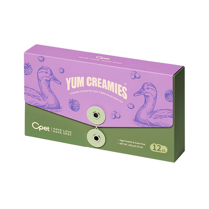Opet Yum Creamies Churu Cat Treats - Duck & Berries 15g x 12