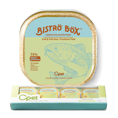 OPET Wet Cat Food Premium Bistro Box -  COD & FISH ROE RECIPE