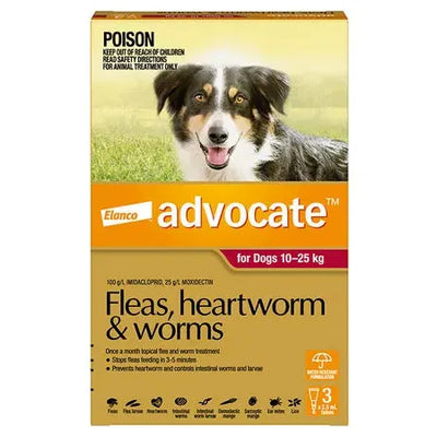 ADVOCATE DOG LARGE RED 10-25KG 3PACK