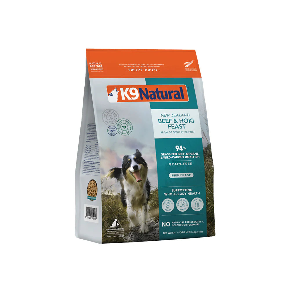 K9 Natural Hoki & Beef Feast Freeze-Dried Dog Food