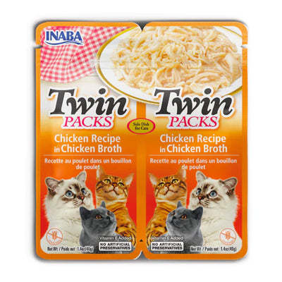 INABA Twin Packs Chicken in Chicken Broth Cat Treats 40g x 2