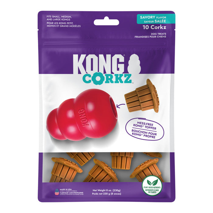 KONG Corkz Savory Flavor Lickable Dog Treats 10pcs