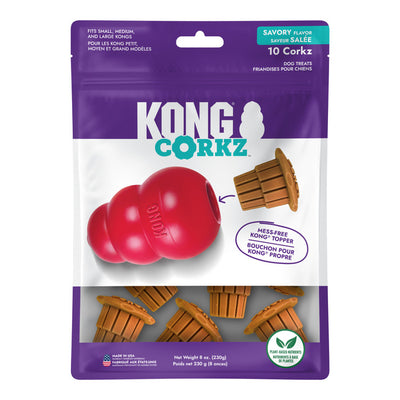 KONG Corkz Savory Flavor Lickable Dog Treats 10pcs