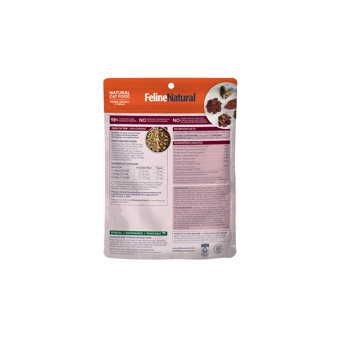 Feline Natural Lamb & Venison Freeze Dried Cat Food