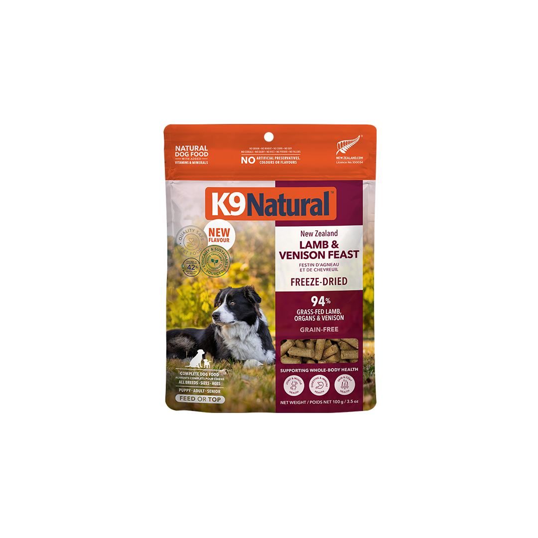 K9 Natural Lamb & Venison Feast Freeze-Dried Topper 100g