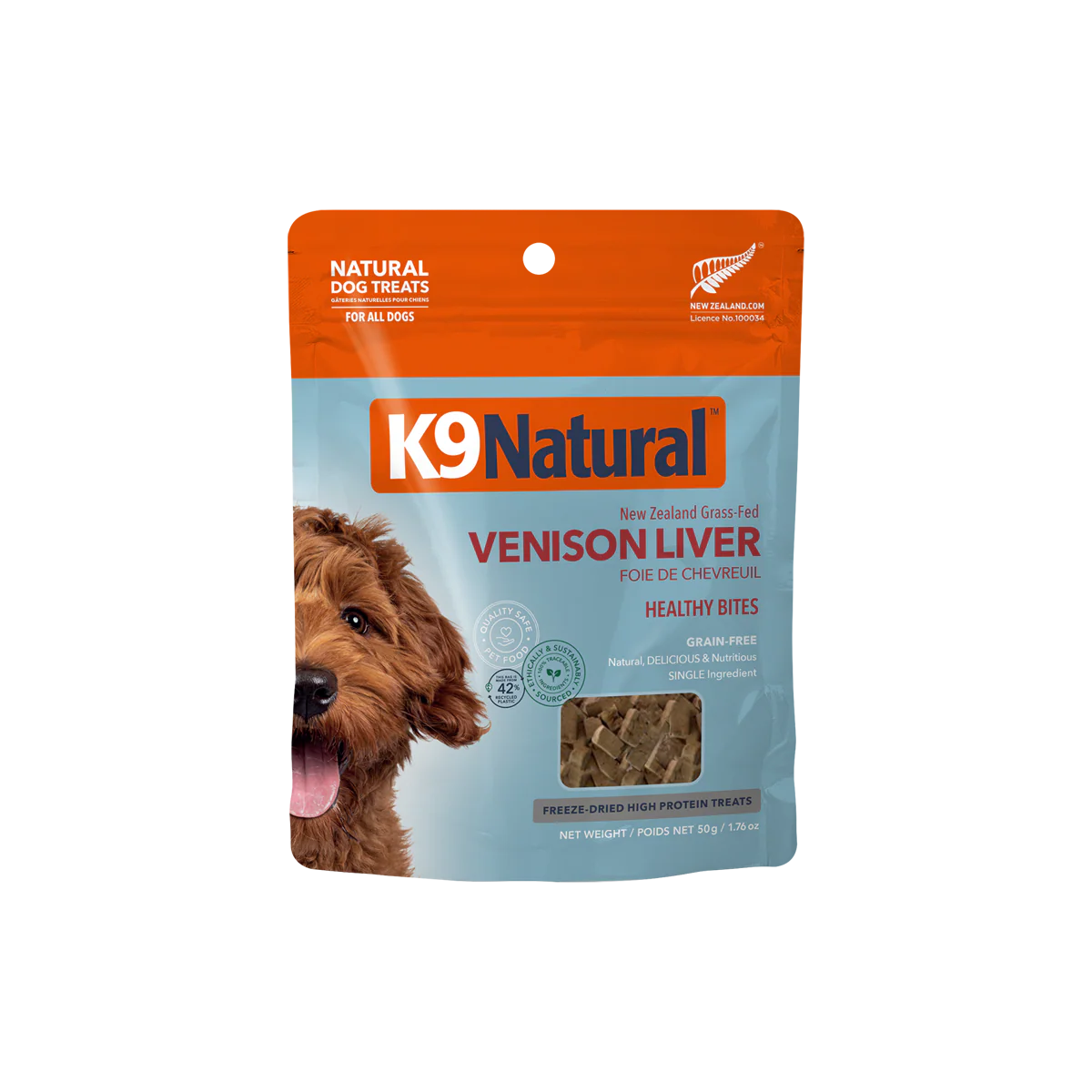 K9 Natural Venison Liver Healthy Bites Dog Treats 50g
