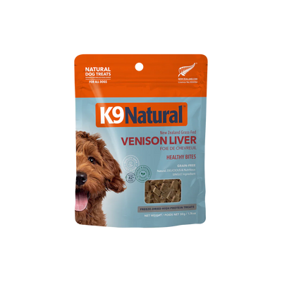 K9 Natural Venison Liver Healthy Bites Dog Treats 50g